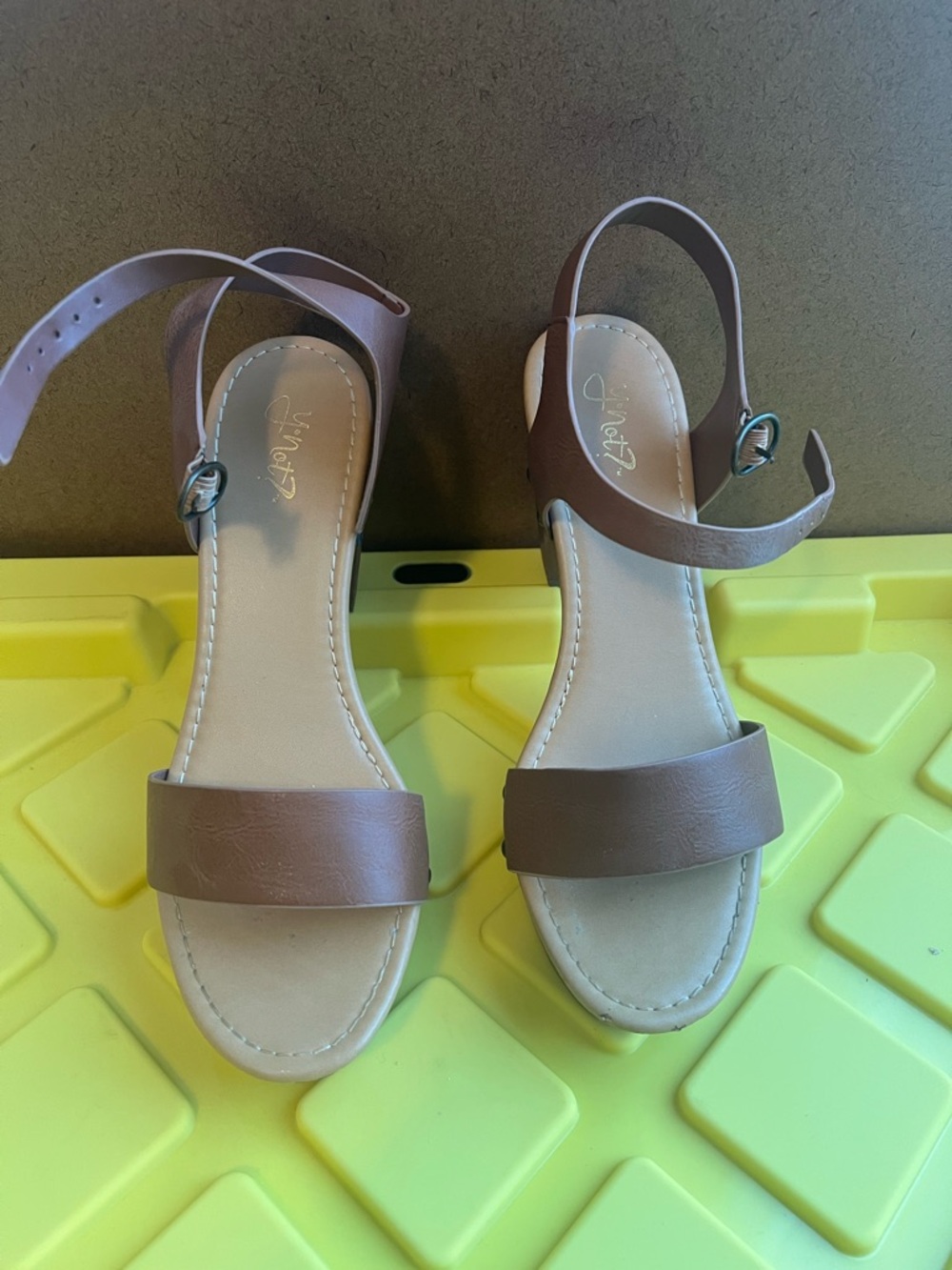 Women’s Ankle-Strap Sandals — Taupe